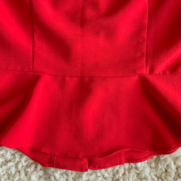 SOLD Red Button Up Retro Blouse - Picture 6 of 6